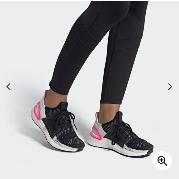 ultraboost 19 black white pink